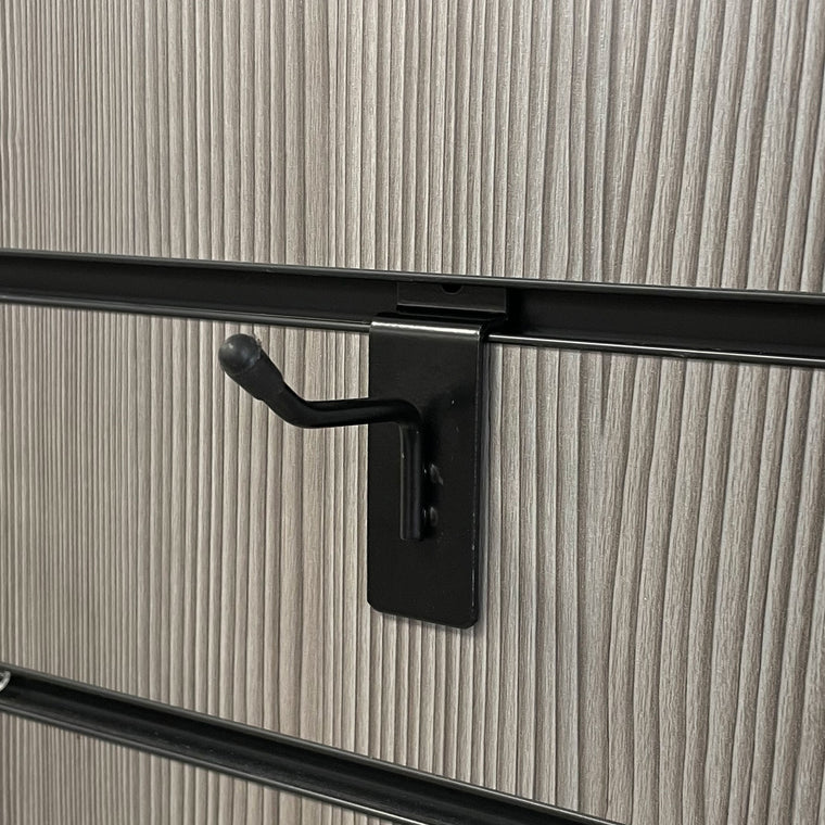 5cm Black Slatwall Hook Single Prong