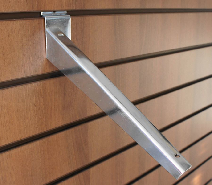 sloping shelf bracket for slatwall