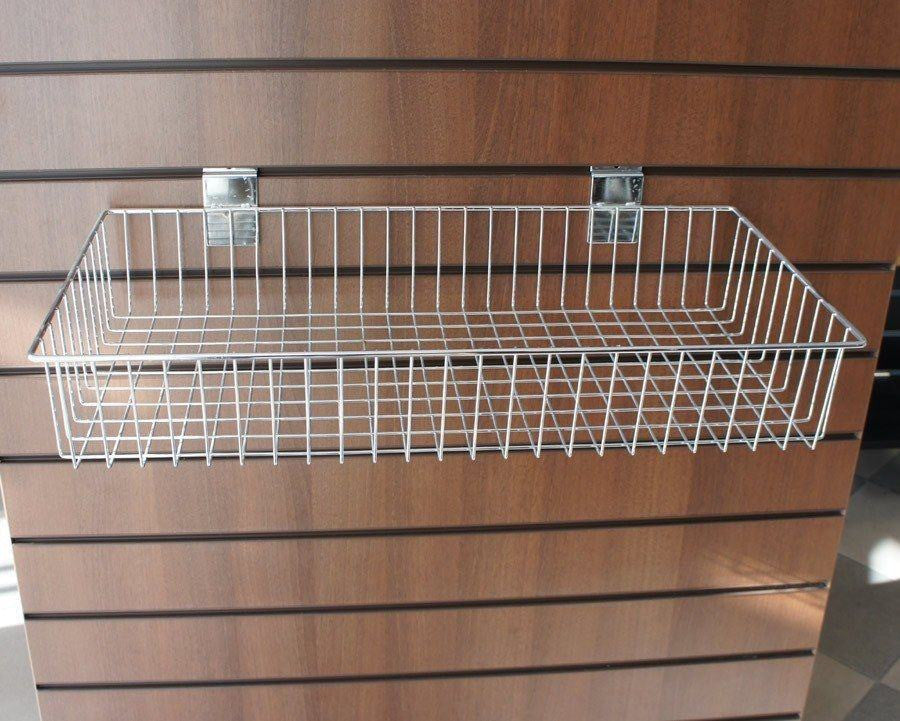 Large Flat Wire Slatwall Basket