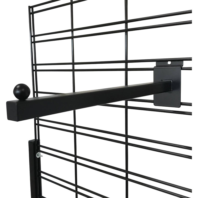 Black Slatwall Straight Arm