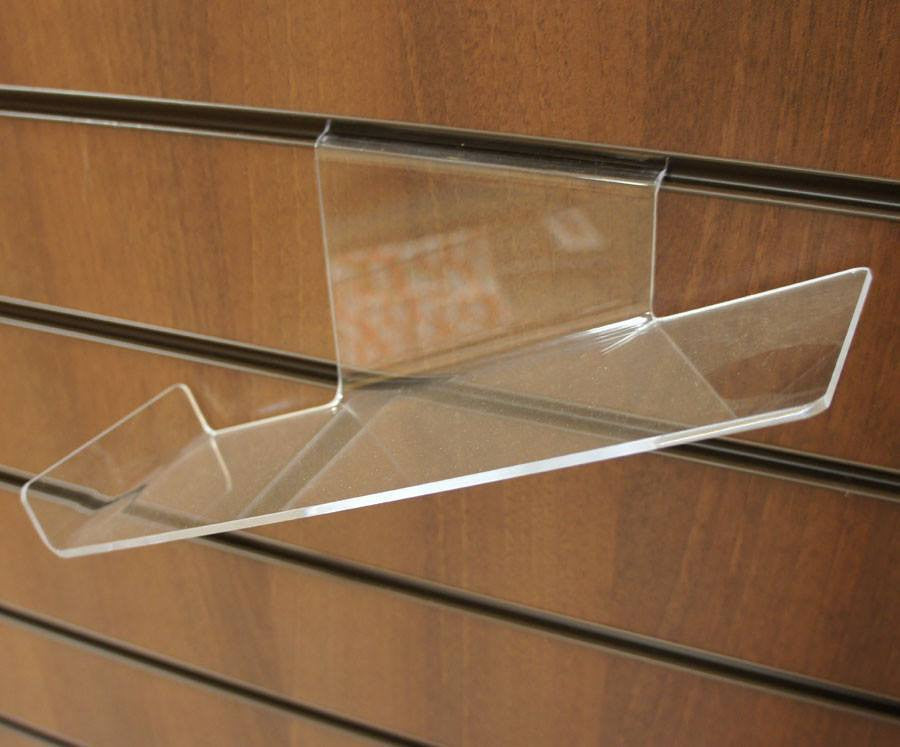 Sloping Acrylic Shoe Shelf for Slatwall