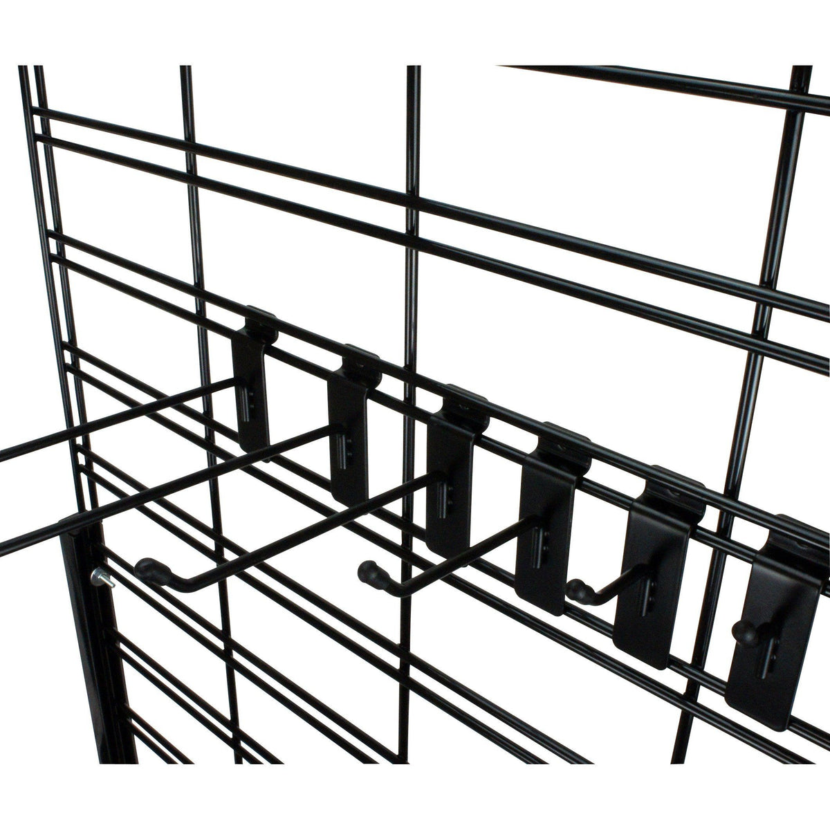 Single Prong Slatwall Hook - Black Steel - 15cm