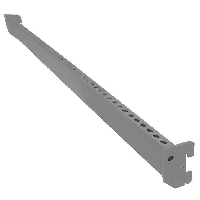 K50 Perforated Rectangular Rear Support Bar - Silver Grey - 100cm