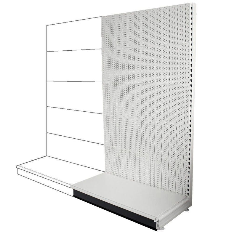K50 Add-on Wall Bay - All Peg Panels, 37cm deep base